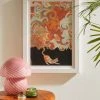 Budget ❤️ Jimmy Tan Rainbow Cat 4 Yoga Meow Art Print White Wood Frame 😍