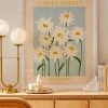 Promo 🔔 Gale Switzer Flower Market Oxeye Daisies Art Print White Wood Frame 🛒