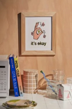 New β Camila Trapasso Itβs OK Art Print Natural Wood Frame π