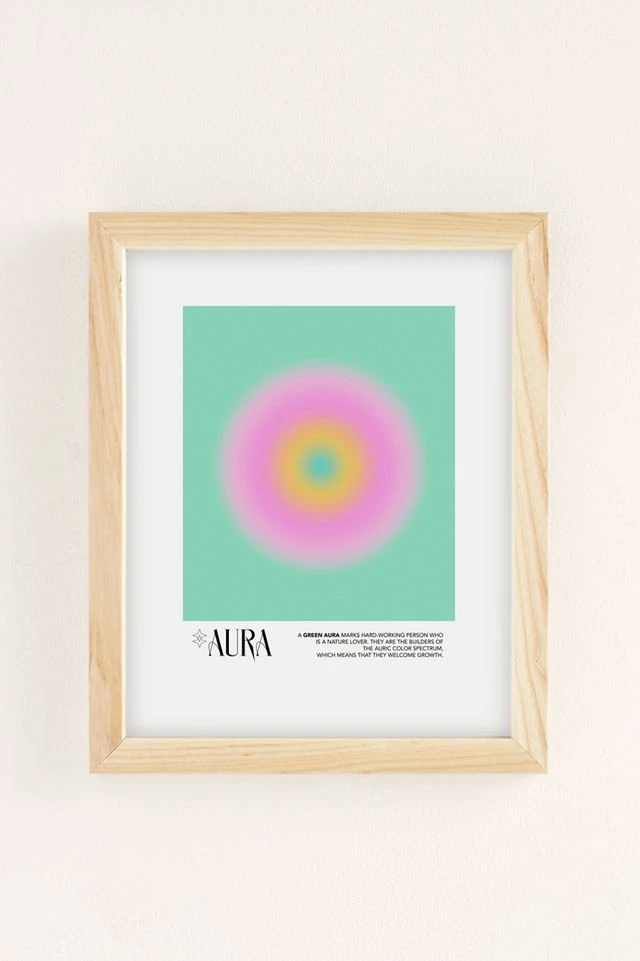 Flash Sale β Mambo Art Studio Green Aura Art Print Natural Wood Frame π₯° - Image 2