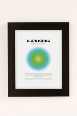 Cheap π Elena Smith Capricorn Zodiac Aura Art Print Black Matte Frame π
