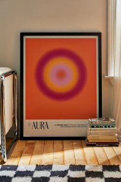 Promo π Mambo Art Studio Orange Aura Art Print Black Matte Frame β¨