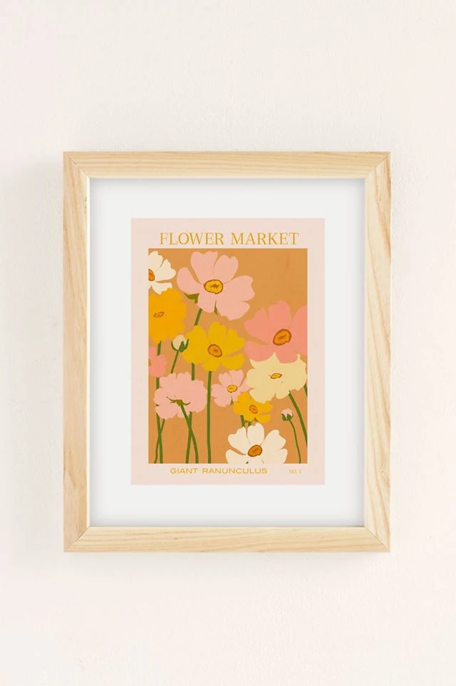 Buy π― Gale Switzer Flower Market Ranunculus 1 Art Print Natural Wood Frame π― - Image 2