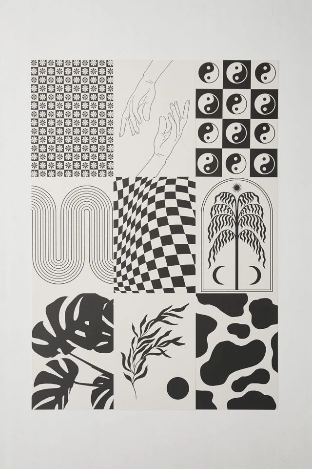 Budget π Cai & Jo Black & White Collage Kit Multi 𧨠- Image 2