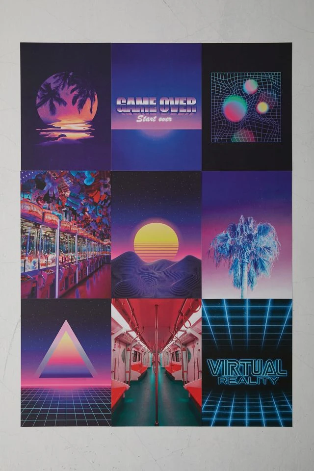 Brand new β¨ Cai & Jo Synthwave Collage Kit Multi βοΈ - Image 2