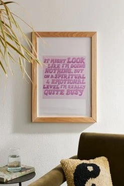 Promo π― Sara M. Lyons Spiritually Emotionally Busy Art Print Natural Wood Frame π₯°