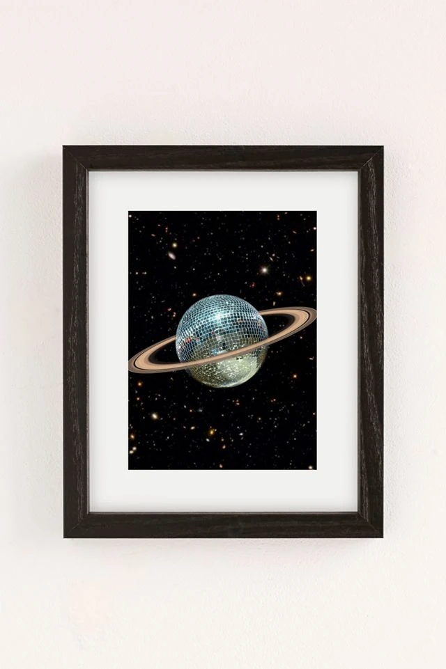 Best Sale π MsGonzalez Saturn Disco II Art Print Black Wood Frame π - Image 2
