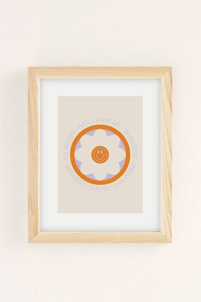 Cheapest π Grace Have A Happy Life Lilac And Orange Art Print Natural Wood Frame β - Image 2