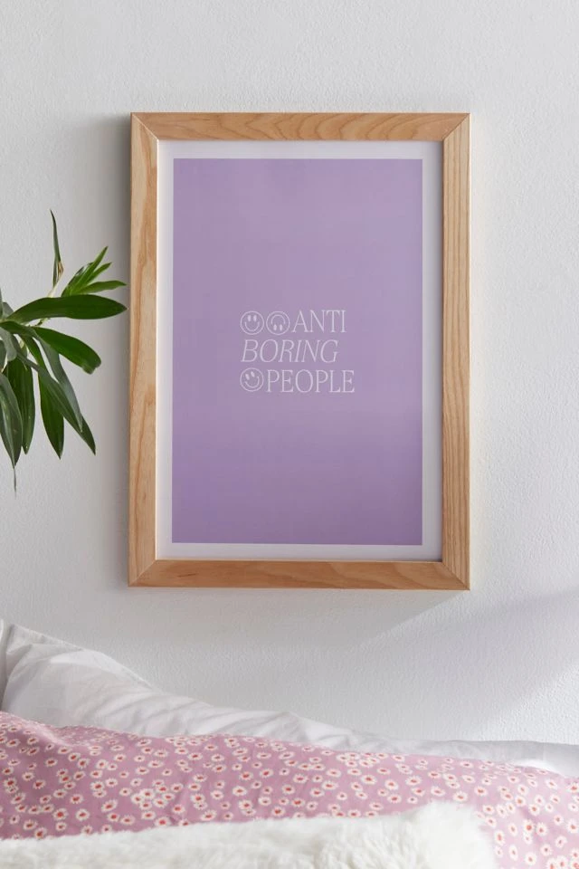 Buy π Grace Boring People Art Print Natural Wood Frame β