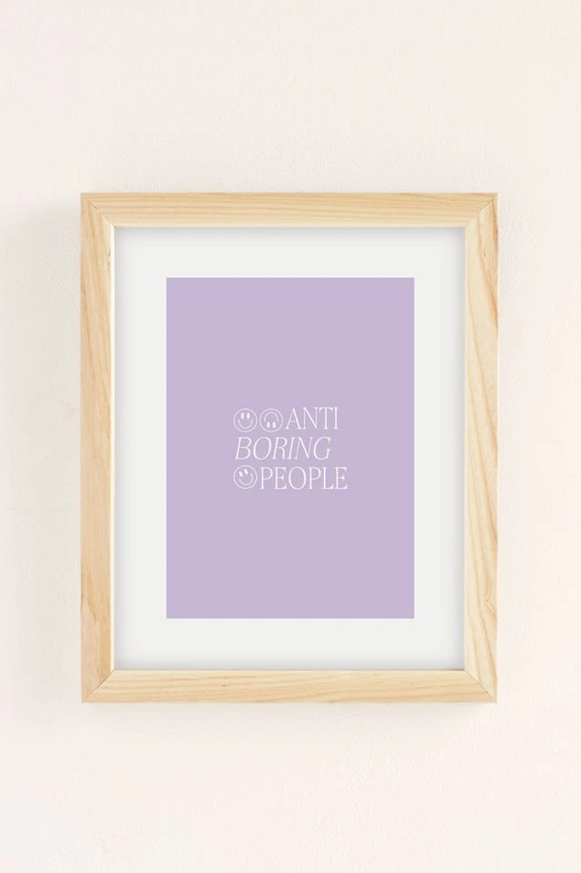 Buy π Grace Boring People Art Print Natural Wood Frame β - Image 2