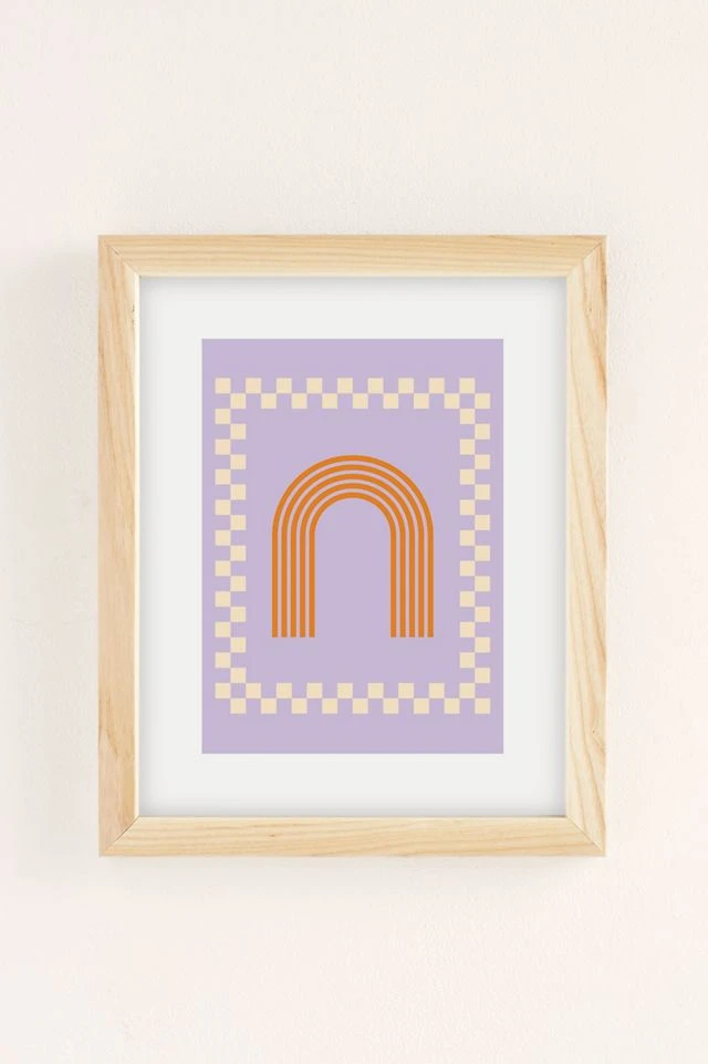 Deals π Grace Chess Rainbow Lilac And Orange Art Print Natural Wood Frame π - Image 2