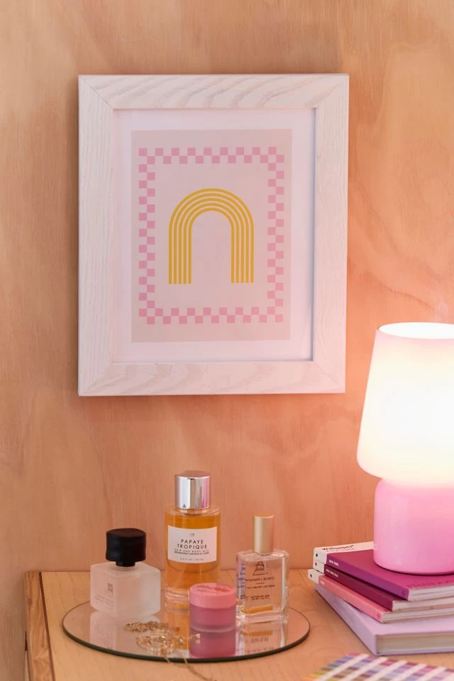 Brand new β Grace Chess Rainbow Rose And Yellow Art Print White Wood Frame π