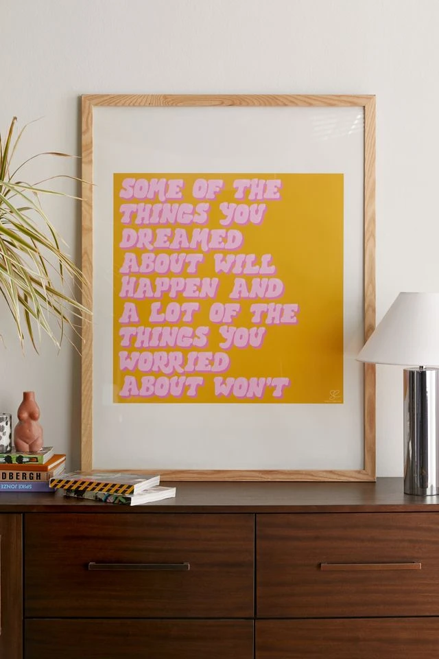 Coupon π Sara M. Lyons Some Of The Things You Dreamed Art Print Natural Wood Frame π