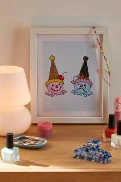 Flash Sale π Sara M. Lyons Clown Cones Art Print Modern White π§¨