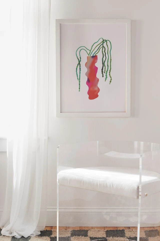 Best reviews of β¨ Christie Liberatore Wiggle Vase Art Print White Wood Frame β