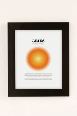 Best deal 😍 Elena Smith Aries Zodiac Aura Art Print Black Matte Frame 😍