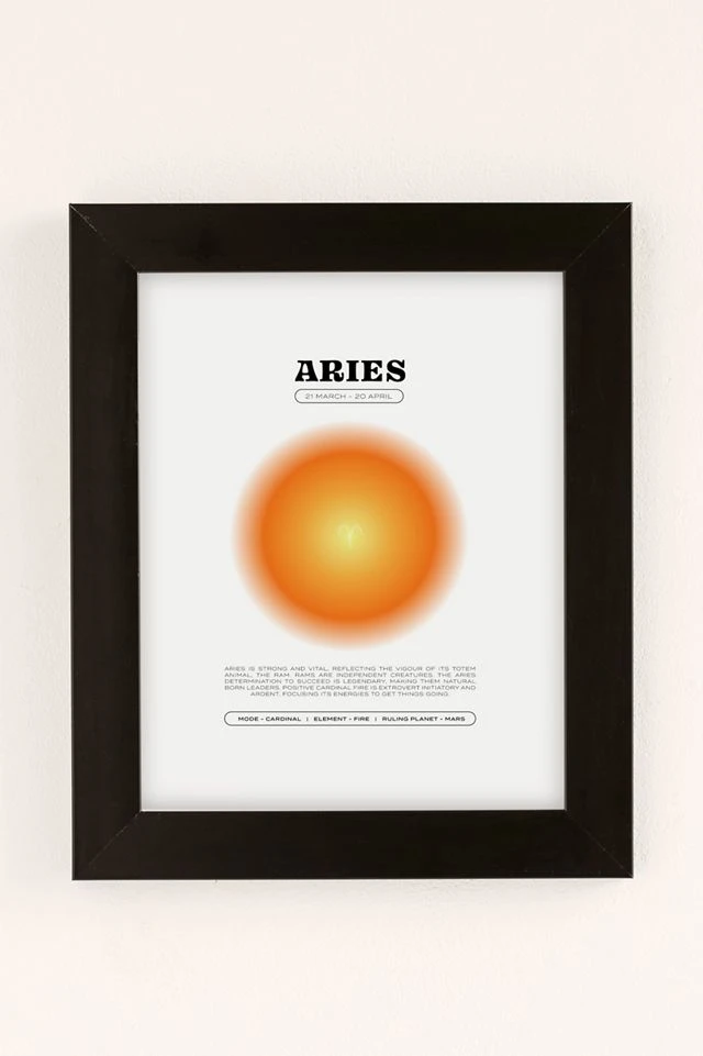 Best deal π Elena Smith Aries Zodiac Aura Art Print Black Matte Frame π