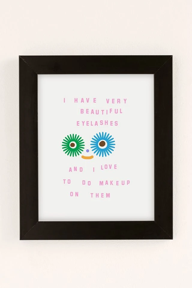 Best Pirce π Katie Kimmel Beautiful Eyelashes Art Print Black Matte Frame βοΈ - Image 2