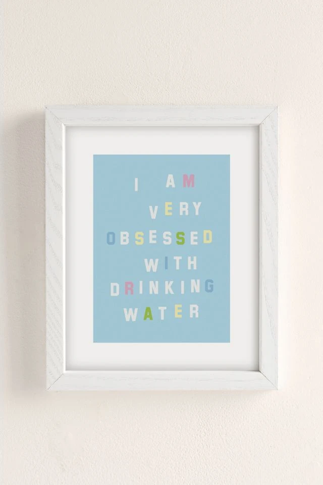 Buy π₯ Katie Kimmel Drinking Water Art Print White Wood Frame β - Image 2