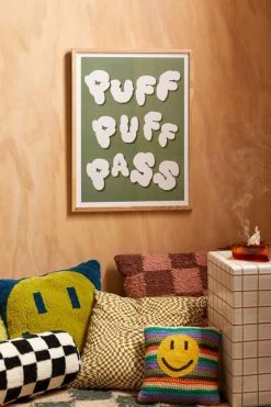 Coupon 😀 UO Home Puff Puff Pass Art Print Natural Wood Frame 🎉