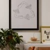 Buy 🔔 UO Home Shroom Recycle Art Print Black Matte Frame ⭐