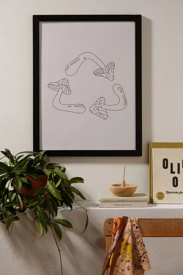 Buy π UO Home Shroom Recycle Art Print Black Matte Frame β