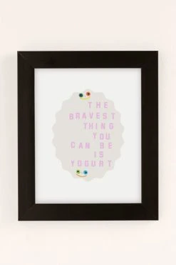 Hot Sale 😀 Katie Kimmel Brave Yogurt Art Print Black Matte Frame ⌛