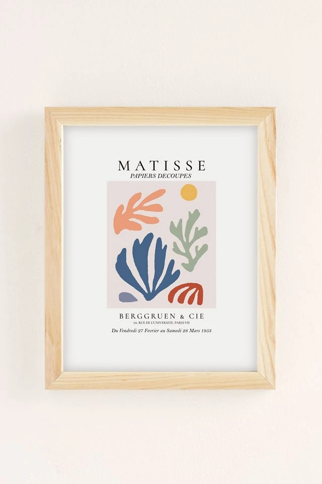 Best deal β¨ Juli-Julia Matisse Abstract Color Leaf Poster Art Print Natural Wood Frame π€© - Image 2