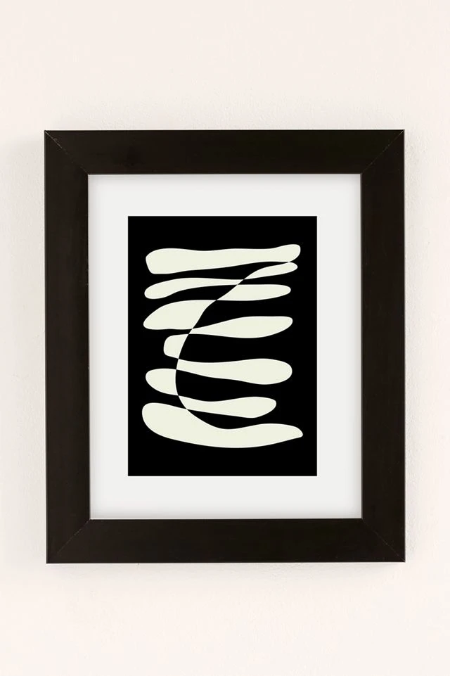 Buy ๐ June Journal Abstract Composition In Black Art Print Black Matte Frame ๐ - Image 2