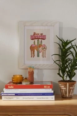 Promo π₯° Kira Cyan Cowboy Love Art Print White Wood Frame π§¨