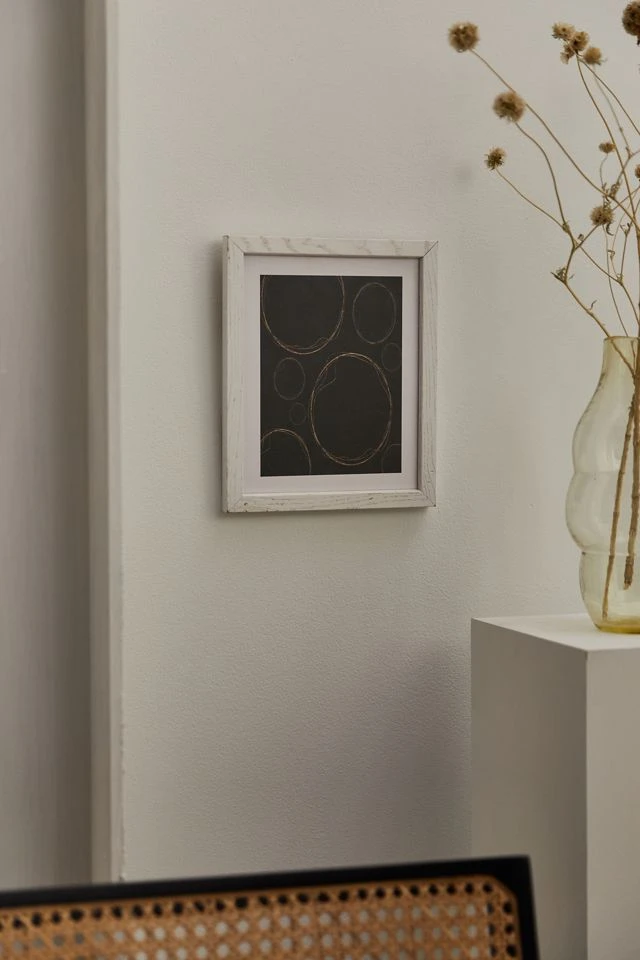 Hot Sale 𧨠Sheila Wenzel-Ganny Army Gold Green Circles Art Print White Wood Frame π