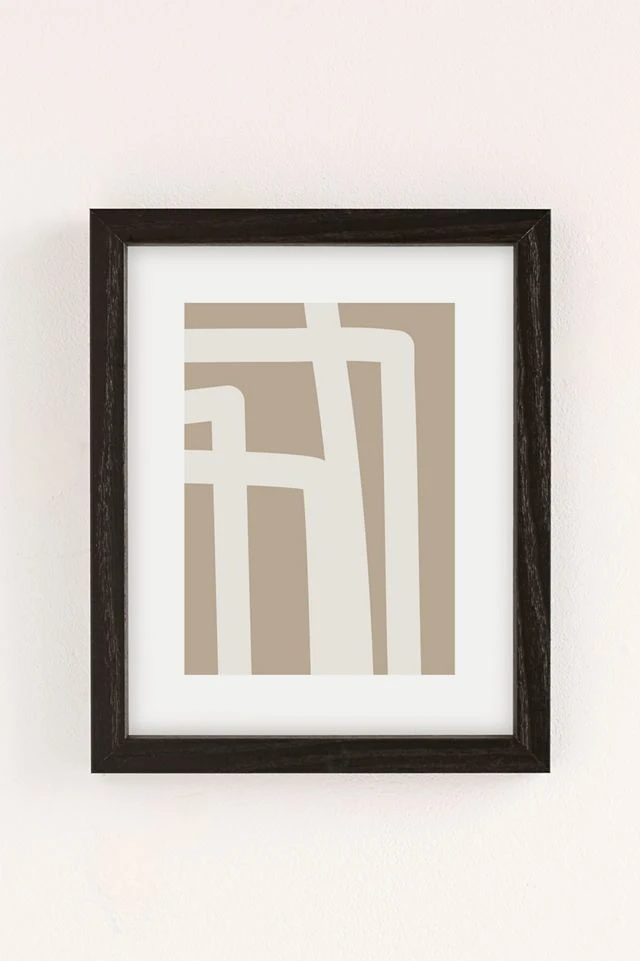 Coupon π The Old Art Studio Neutral Abstract 5B Art Print Black Wood Frame π - Image 2