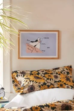 Brand new π€© Feemaleartist Trust Yourself Blue Art Print Natural Wood Frame β¨