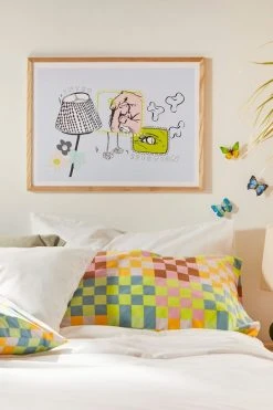 Outlet 🛒 Feemaleartist Introspection Art Print Natural Wood Frame 🤩