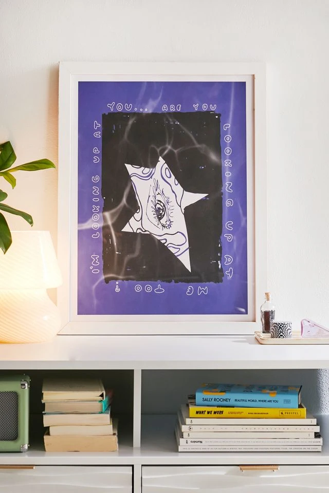 Promo π Feemaleartist Eye Art Print White Wood Frame π