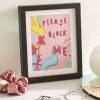 Promo 🧨 Feemaleartist Pls Block Me Art Print Black Matte Frame 🎉