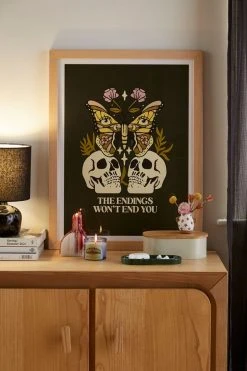 Top 10 π Kira Cyan The Endings Art Print Natural Wood Frame π