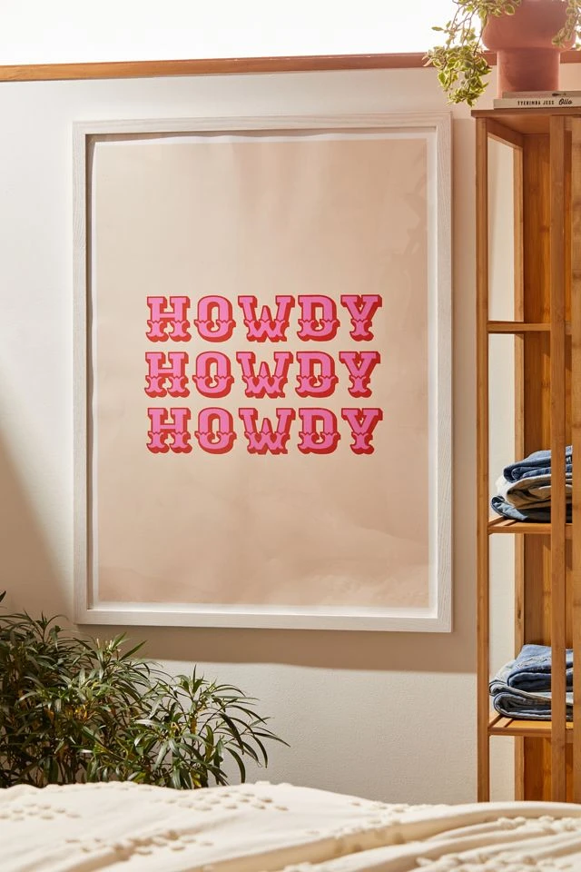 Coupon βοΈ Morgan Elise Sevart Howdy Howdy Art Print White Wood Frame π