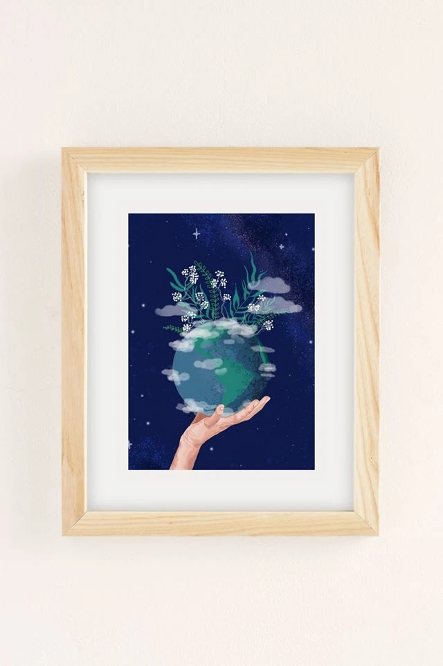 Budget β€οΈ Hanifa Abdul Hameed π© Mother Earth Art Print Natural Wood Frame β - Image 2