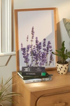 Hot Sale π Anita's & Bella's Artwork Purple Lavender 1 Art Print Natural Wood Frame π§¨