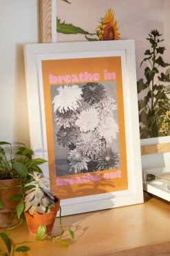 Cheap π Tyler Spangler Breathe In Breathe Out Art Print White Wood Frame β