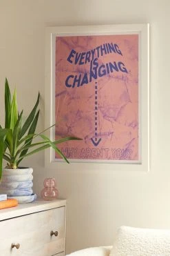 Wholesale β Elise Miguel Everything Is Changing Art Print White Wood Frame π