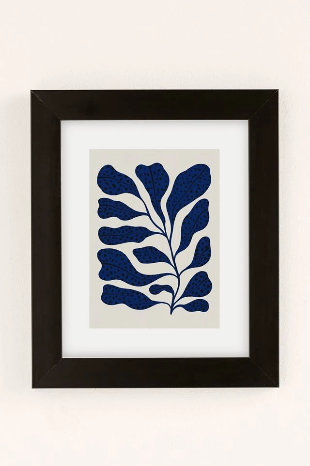 Deals β¨ Alisa Galitsyna Blue Plant 2 Art Print Black Matte Frame π₯°