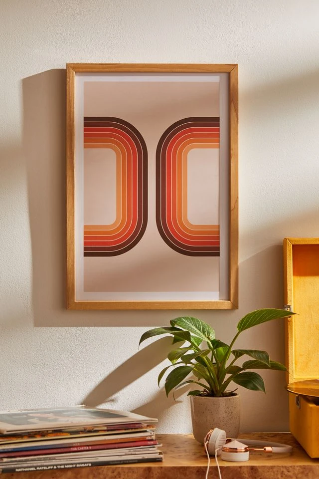 Buy π Circa 78 Designs Tan Tunnel Art Print Natural Wood Frame π