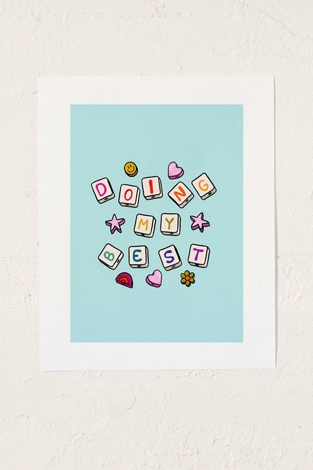 Budget π Doodle By Meg Doing My Best Art Print No Frame π―