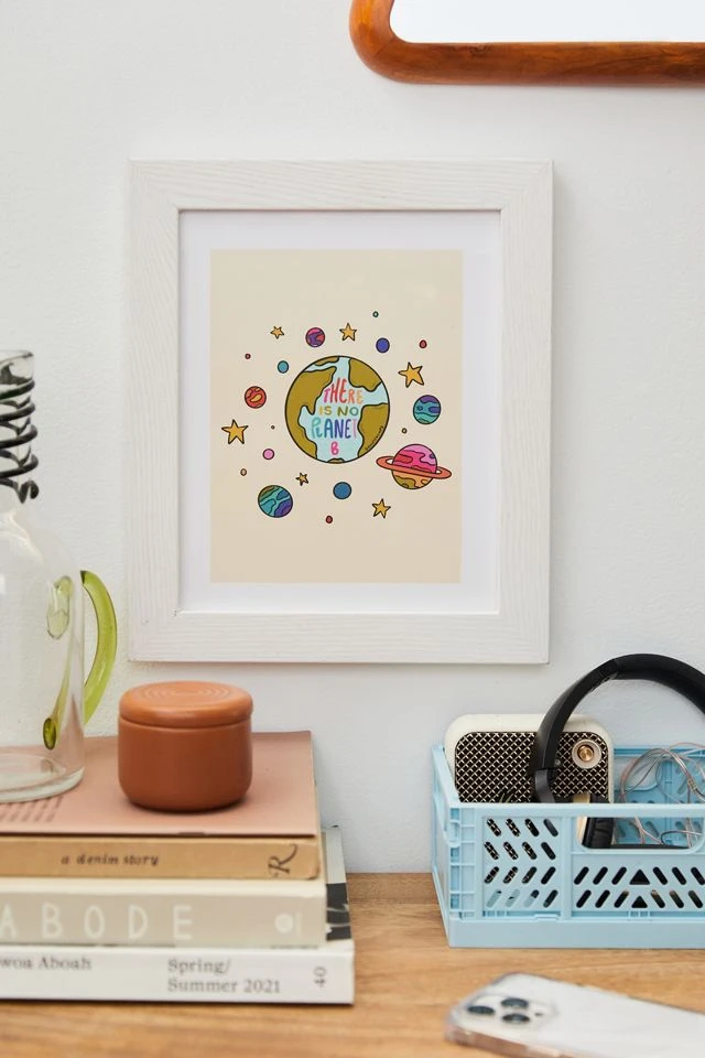 Coupon β Doodle By Meg Planet B Art Print White Wood Frame π
