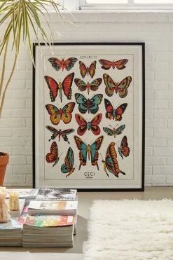New β¨ CeciTattoos BUTTerflies Art Print Black Matte Frame π