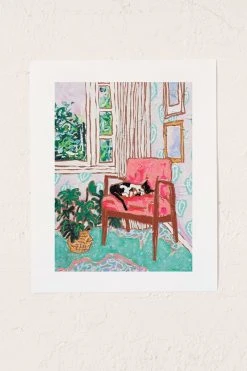 Promo 🔔 Lara Lee Meintjes Little Naps Tuxedo Cat Napping Art Print No Frame ⭐