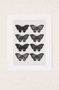 Promo 🛒 Avenie Butterfly Collection Black Art Print No Frame ⭐