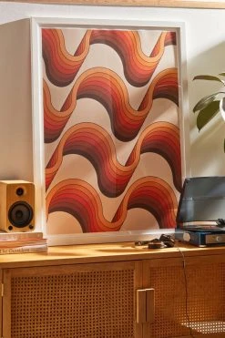 Best deal ⌛ Circa 78 Designs Golden Ribbons Art Print White Wood Frame 💯